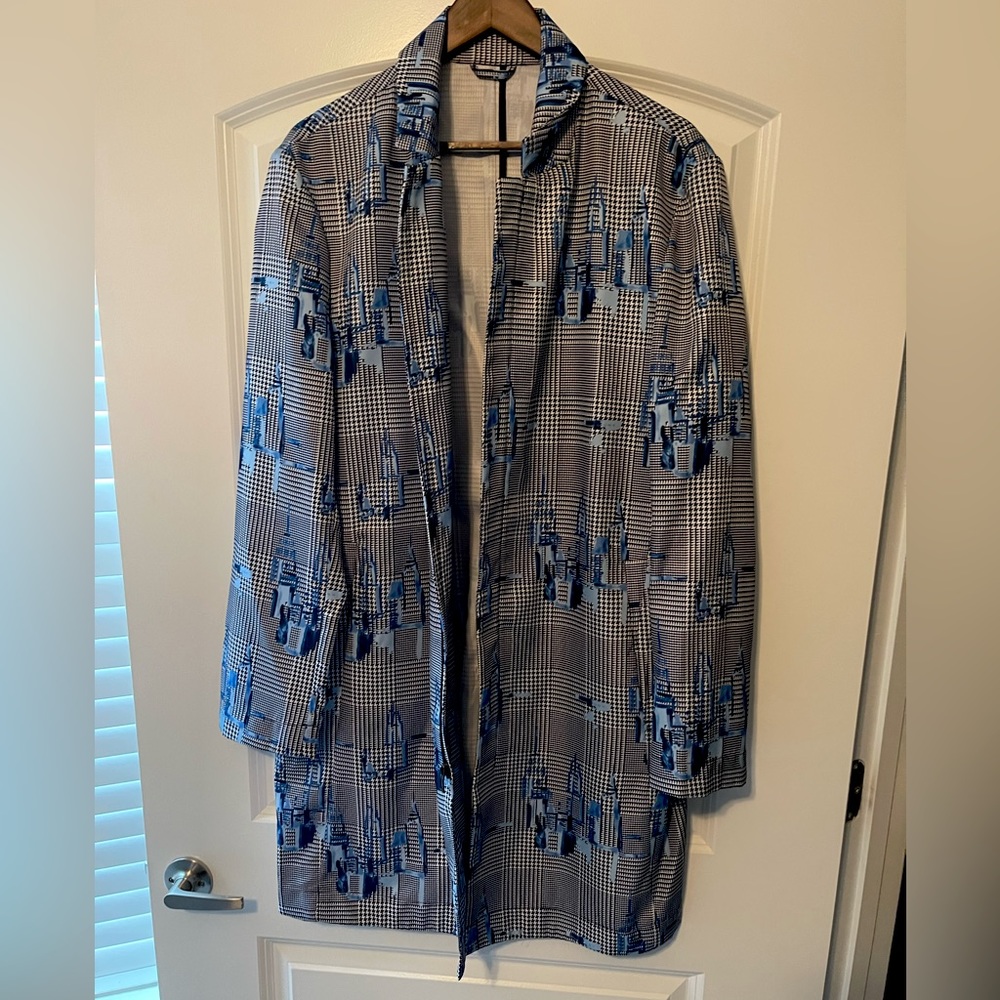 Grey Pattern Raincoat